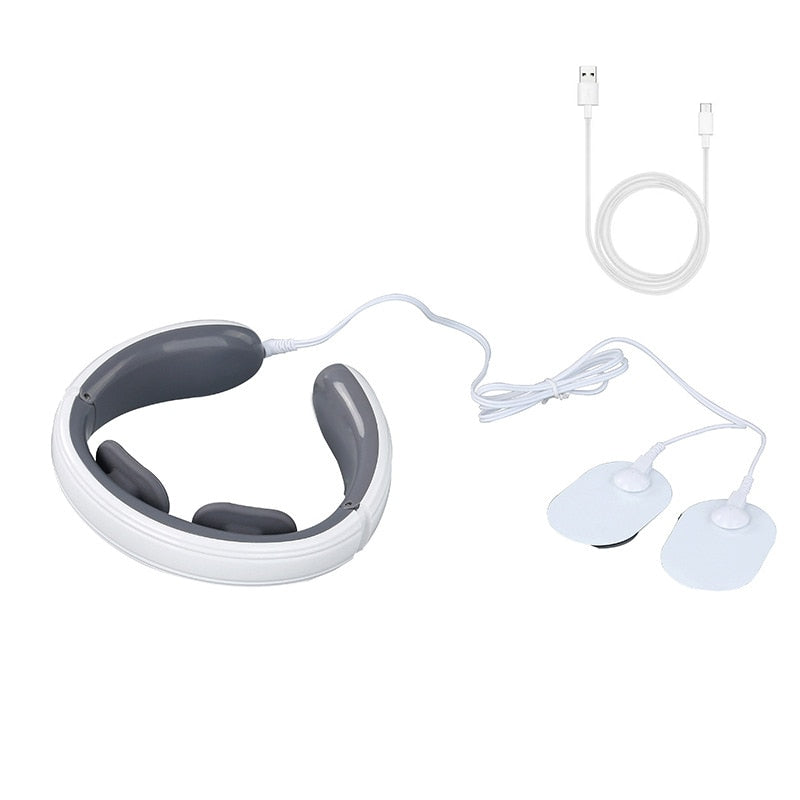 Electric Neck Massager Pulse Back 6 Modes Heating Shoulder EMS Muscle Massage Trainer Relaxation Pain Relief Tools