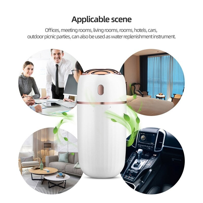 30Ml Wireless Humidifier Essential Aroma Oil Diffuser Ultrasonic Air Humidifier USB Mini Mist Maker LED Light