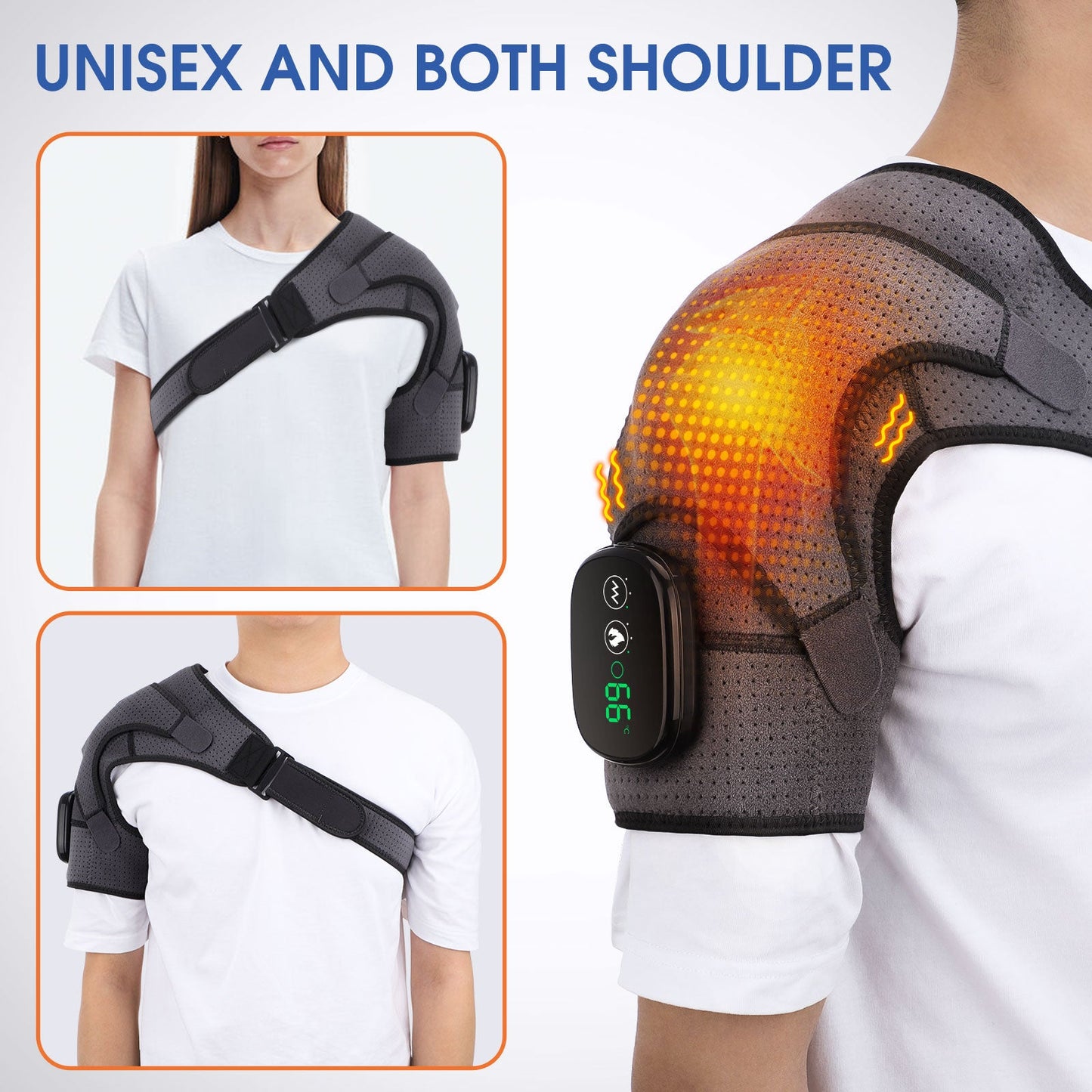 Heating Massage Shoulder Brace Support Bandage Arthritis Injury Dislocation Rehabilitation Treatment Pain Shoulder Strap Wrap Belt