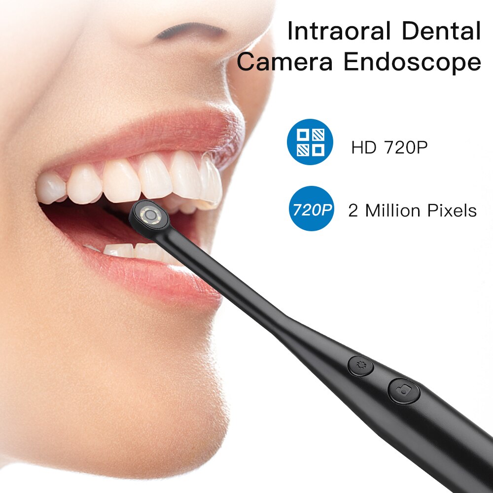 Intraoral Dental Camera Endoscope 720P HD Oral Dental Camera Adjustable 6 LED Light IP67 USB Tooth Camera for PC Laptop Computer