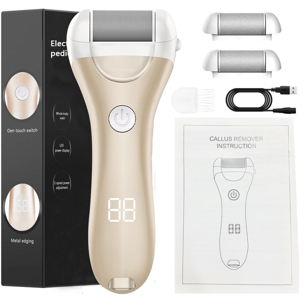 Charged Electric Foot File for Heels Grinding Pedicure Tools Professional Foot Care Tool Dead Hard Skin Callus Remover Effective
