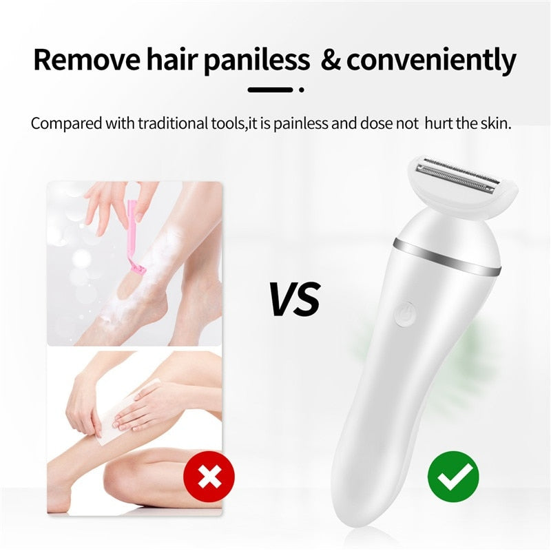 Electric Epilator Hair Shaving And Removal Female Facial Razor Skincare Trimmer For Women Facial Body Leg Electric Shaver