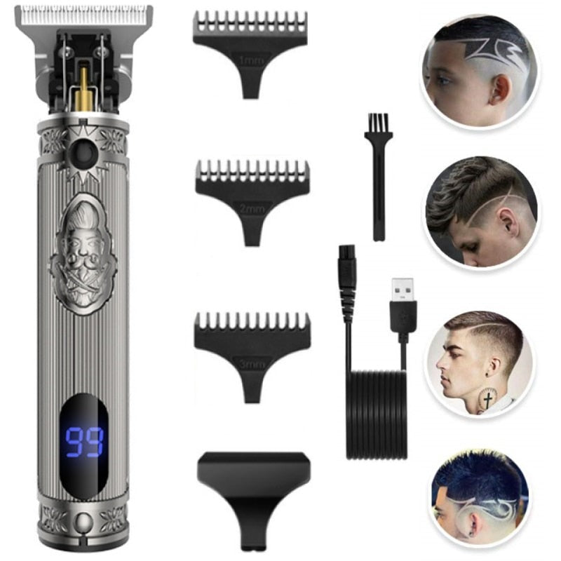 Barber Shop Oil Head 0mm Electric Hair Trimmer Professional Haircut Shaver Carving Hair Beard Machine Styling Tool