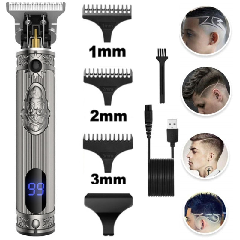 Barber Shop Oil Head 0mm Electric Hair Trimmer Professional Haircut Shaver Carving Hair Beard Machine Styling Tool