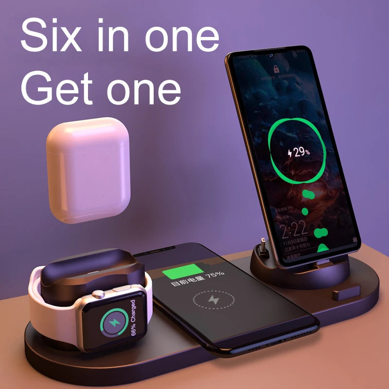 Wireless Charger for iPhone 14/13/12 Fast Charger for iphone Fast Charging Pad Huawei Charging Dock Station 6 in 1