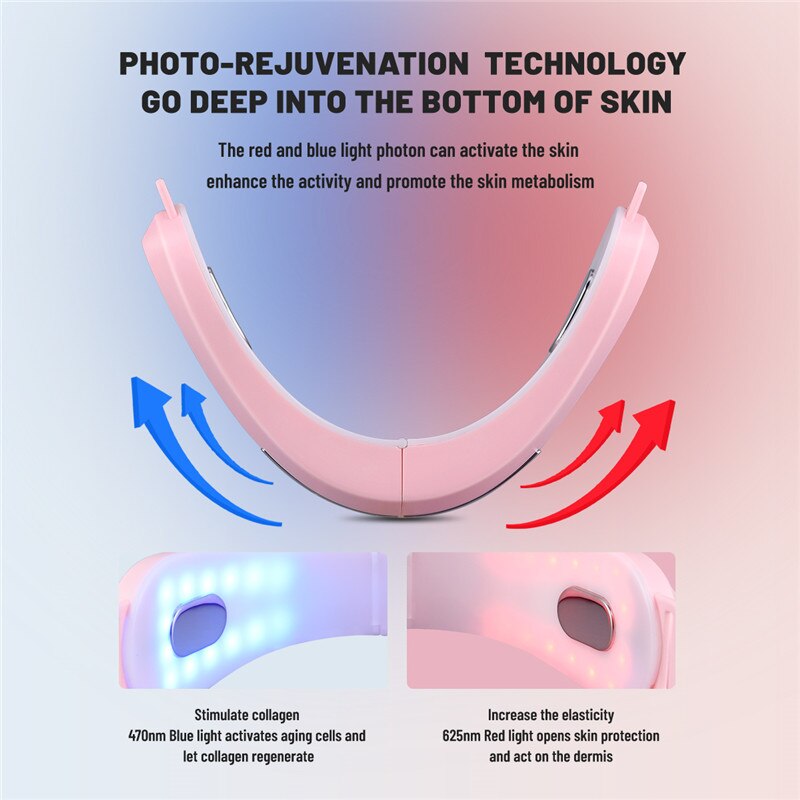 Face Lifting Machine V-Face Shaping Massager Vibration Slimming Double Chin Reducer V-Line Cheek Lift Up Face Slimming