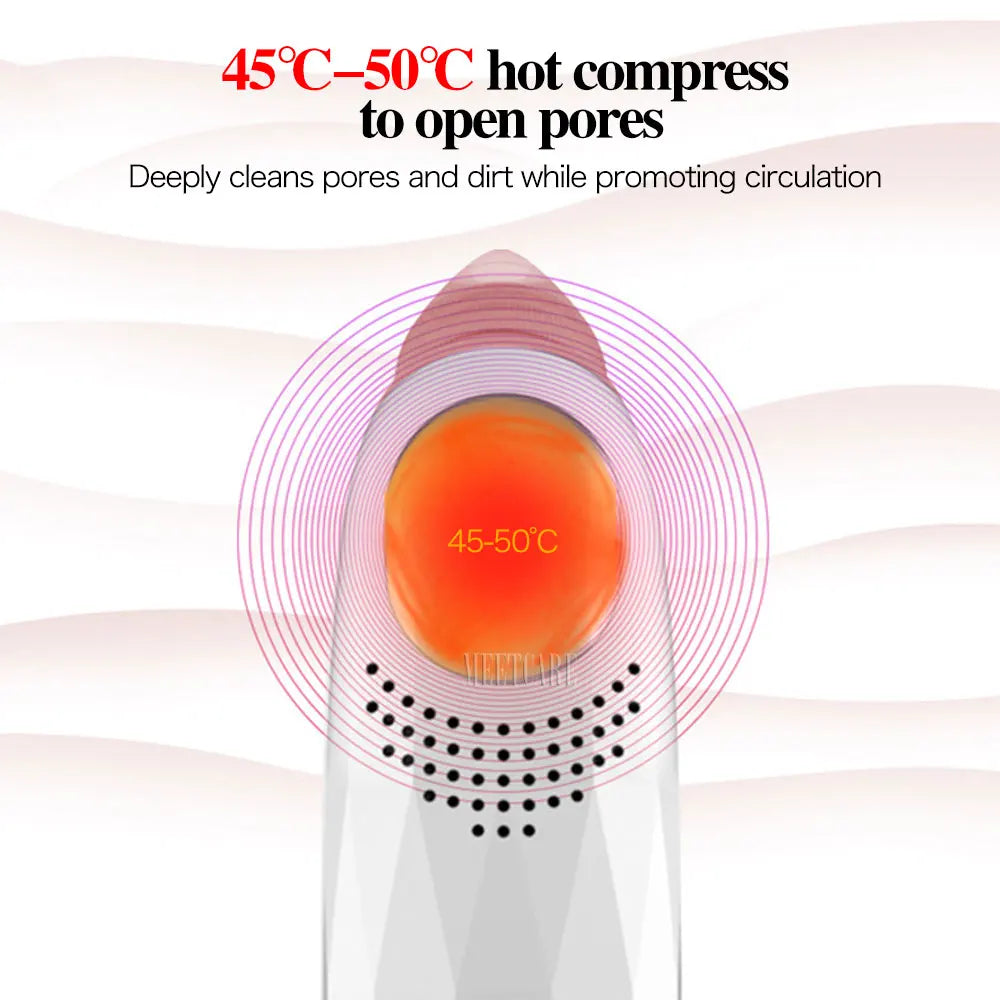 Vacuum Cleaner Blackhead Remover Heatable with Base Photon Rejuvenation Facial Cleaner Acne Pore Extractor Skin Tool