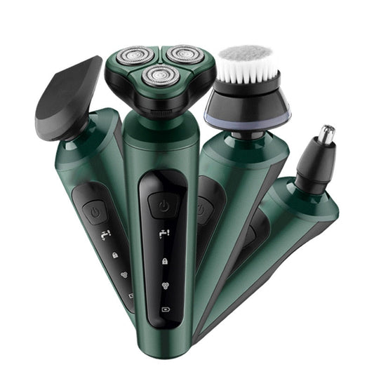 4 In 1 Rechargeable Beard Trimmer Electric Shaver For Men Waterproof Hair Clippers Nose Ear Trimmer Face Cleaning Brush Machine
