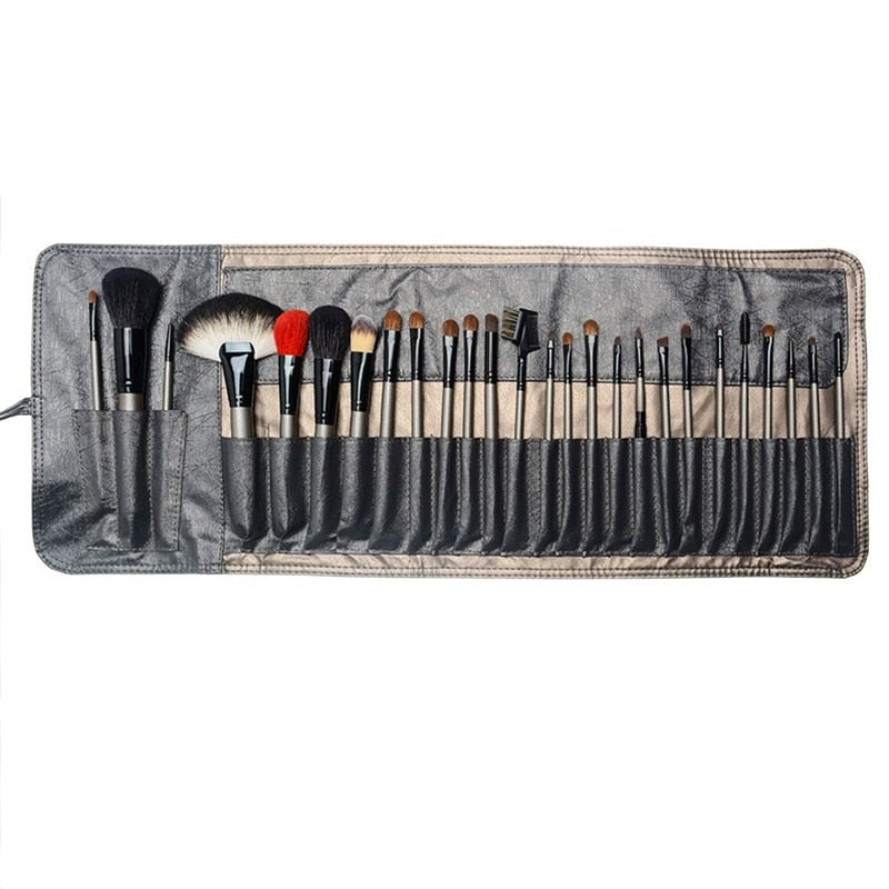 26pcs Makeup Brushes Tool with Holder Case Studio High Quality Natural Make Up Brushes Professional