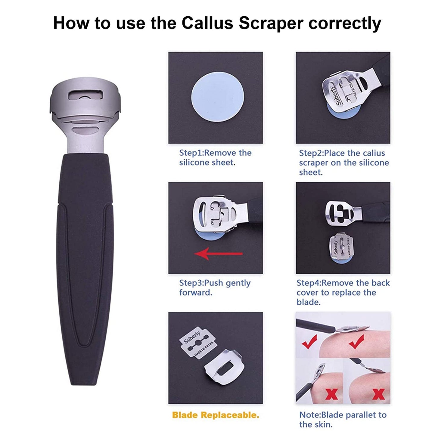 Foot Care Set Pedicure Set Professional Stainless Steel Nail Clipper Callus Remover Manicure Set Foot Care Set for Women Men