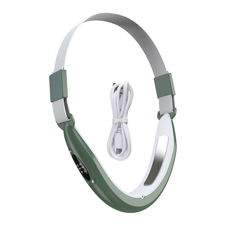 EMS Facial Massager V-Line Lift Up Belt Double Chin Reducer Machine LED Face Slimming Vibration Massage Cellulite Jaw Device