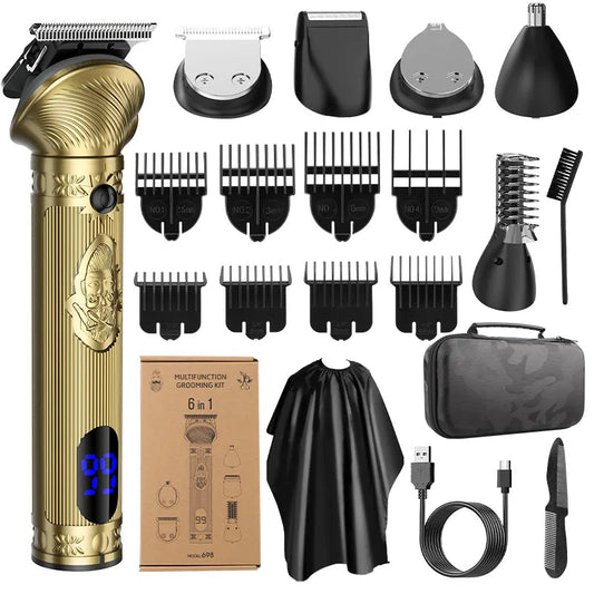 All In 1 Professional Hair Trimmer For Men Beard Razor Electric Shaver Facial Body Groomer Clipper Cutter Machine Cutting Kits