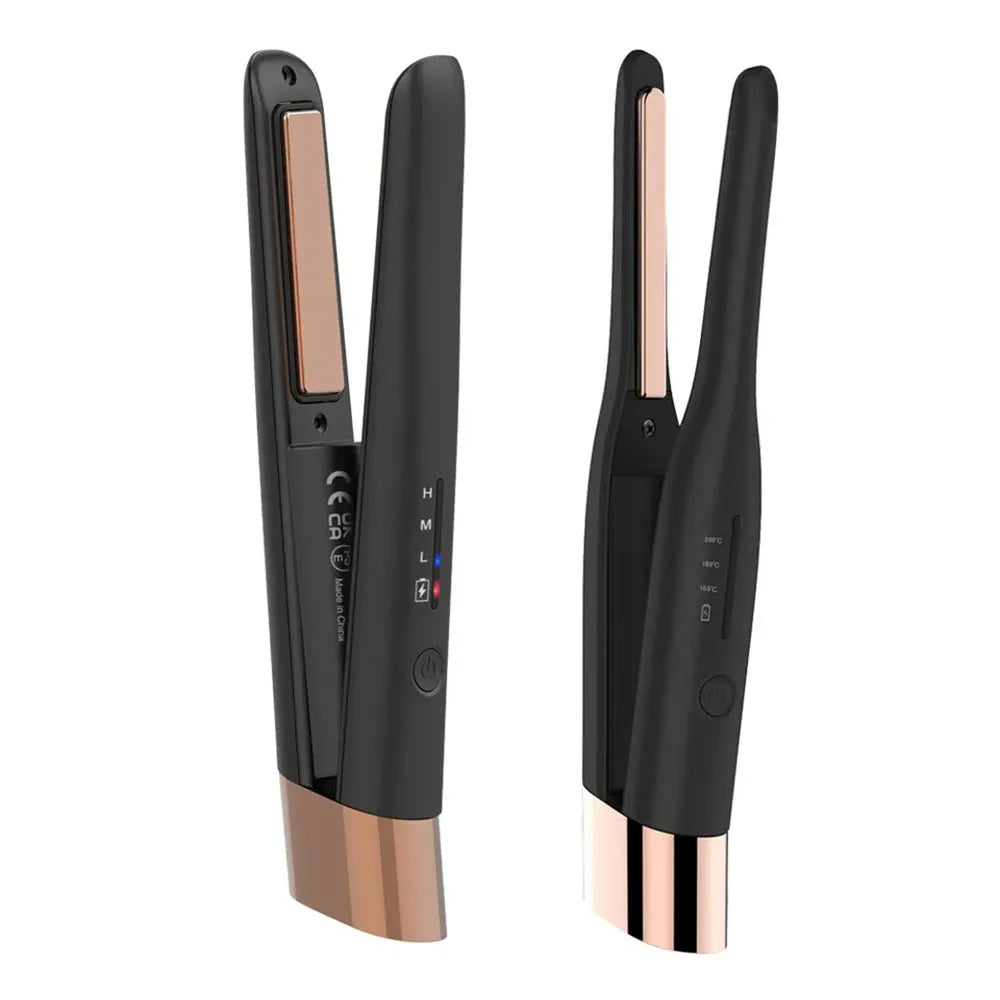 5000mAh Cordless Flat Iron Floating Plate USB Mini 2 IN 1 Hair Straightener with Charging Portable Wireless Curler Styling Tools