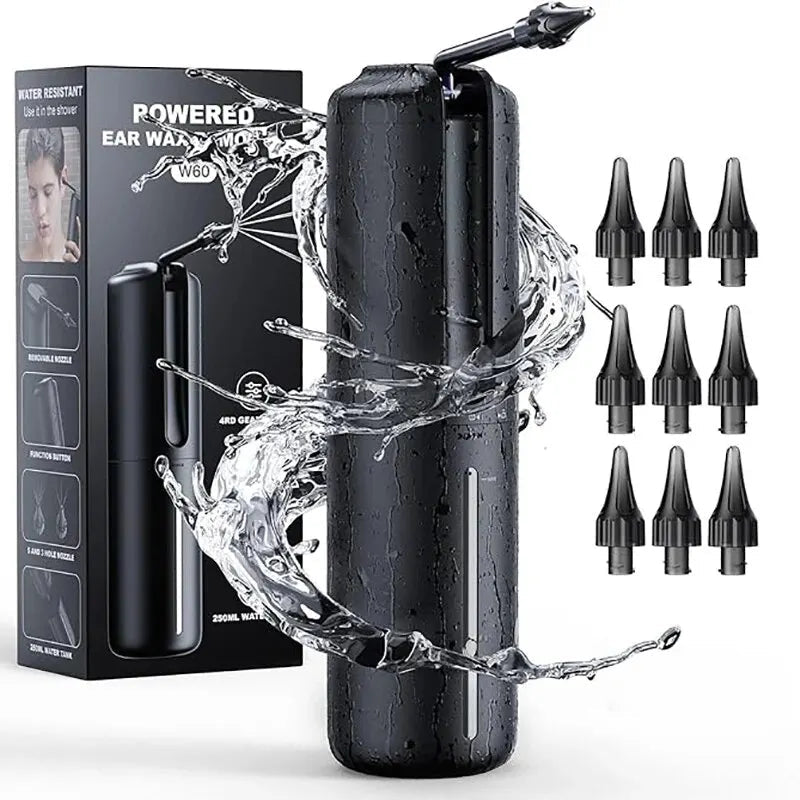 Ear Cleaner Ear Wax Removal Kit Rechargeable Water Washer Syringe with 4 Modes Ear Cleaning Irrigation Flushing For Adults kids