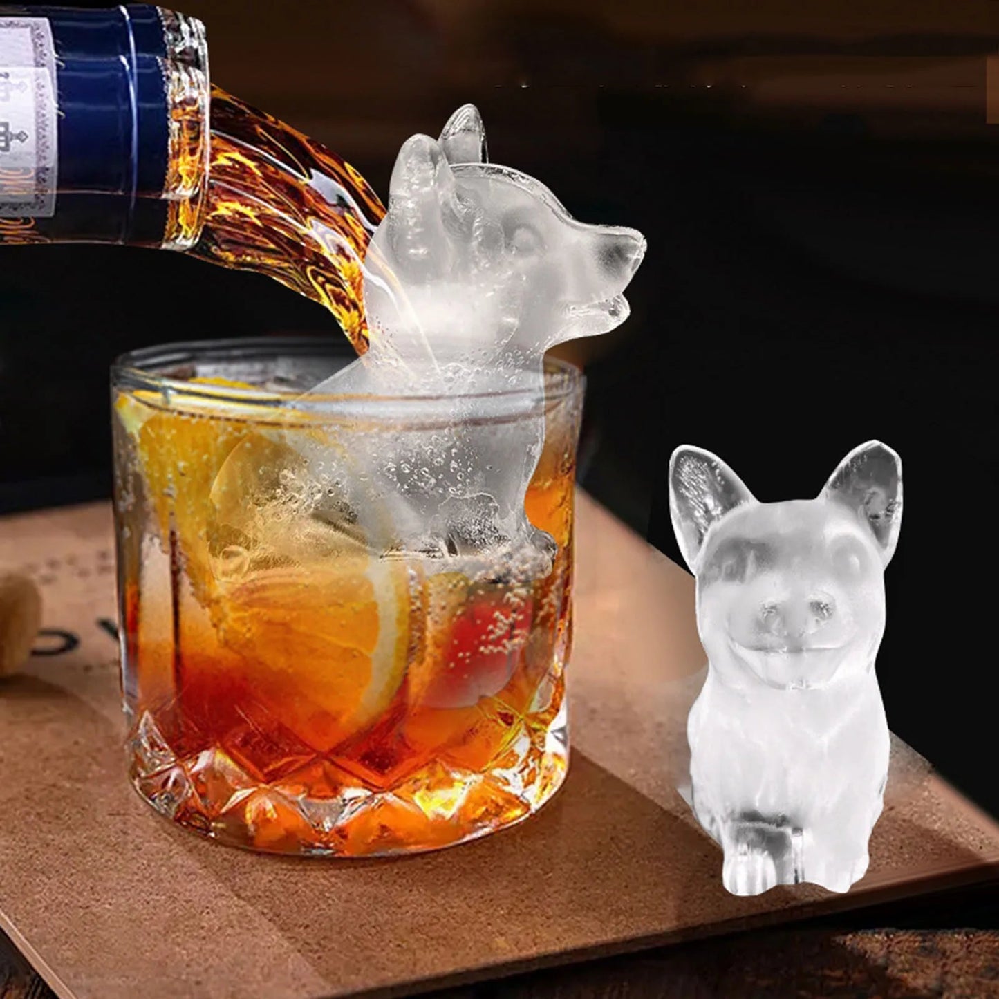 Silicond Ice Cube Whiskey Ice Ice Large Ice Cube Corgi Pet Dog Silicond Ice Cube Holder Cool Wine Bag