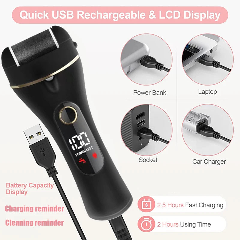 Electric Foot File Callus Remover Machine Pedicure Device Foot Clean Feet For Heel Hard Cracked Dead Skin Foot Grinder Tool