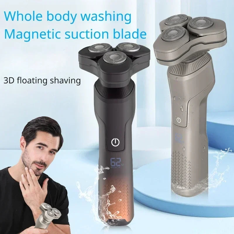 Men's Electric Shaver Suction Blade Multifunctional Rechargeable Portable Water Washing Beard Knife