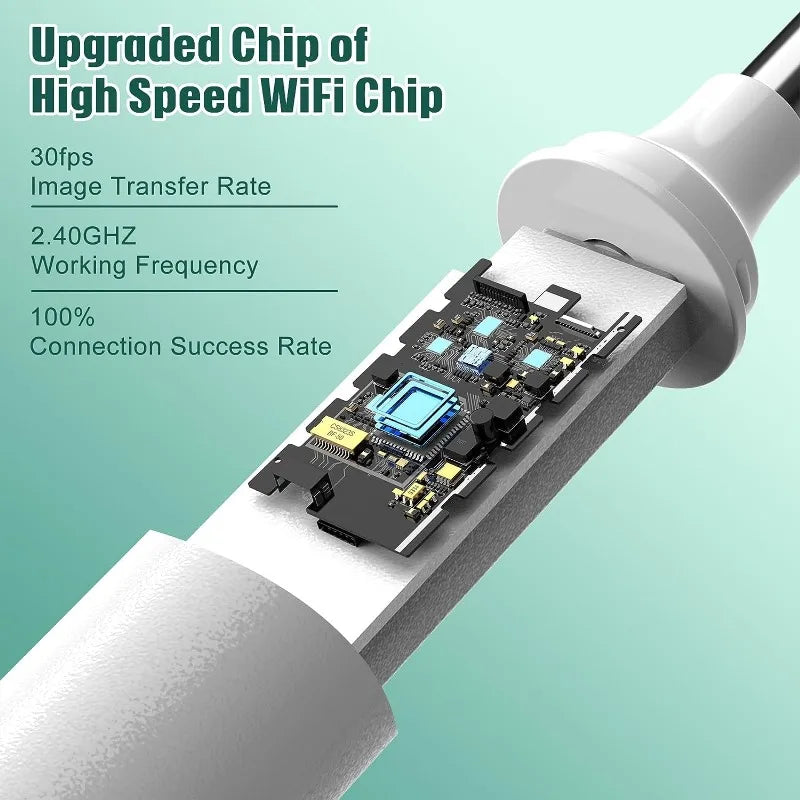 WIFI Camera Earwax Remover N30 Pro with 6 LEDs 1080P High-definition Headphones IP67 Waterproof Headphones for IOS and Android