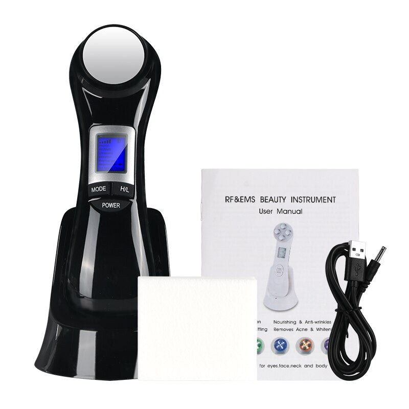 6 in1 LED RF Photon Facial Skin Lifting Rejuvenation Face Massage Machine EMS Ion Microcurrent Beauty Device