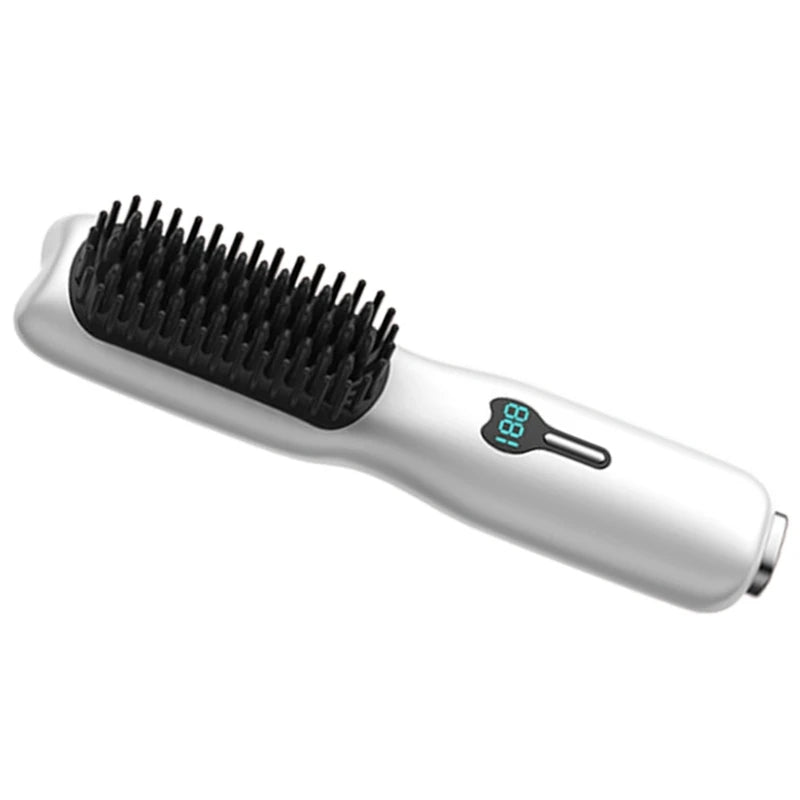 Cordless Hair Straightener Brush Hair Straightener Comb Mini Portable Straightening Comb for Travel/Home/Outdoor