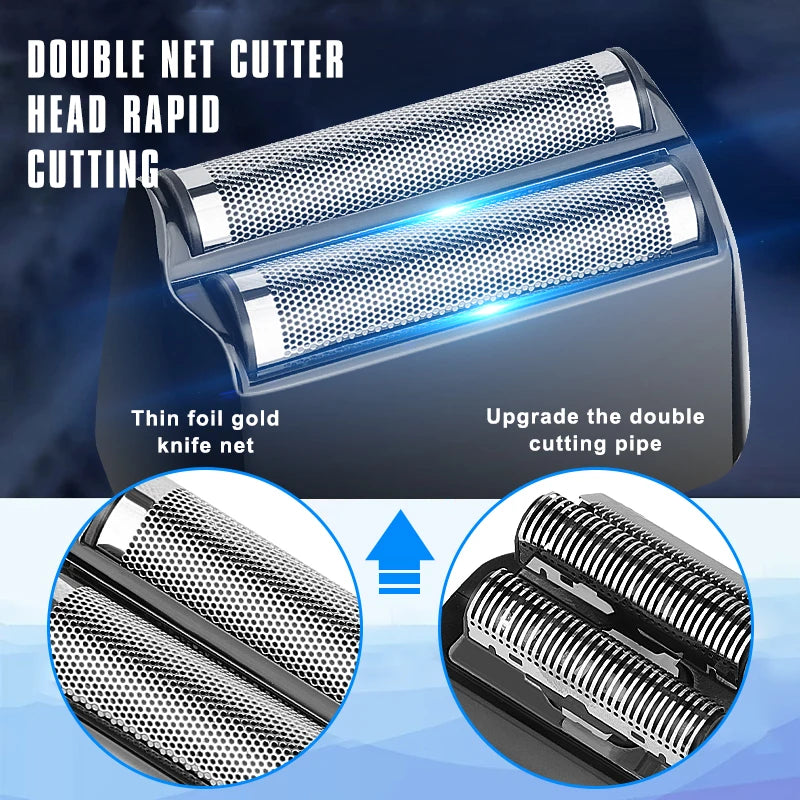 LCD Electric Mini Beard Shavers for Men's Face Cleaning and Straight Razor Bald Head Hair Trimmers Repair Sideburns Pocket Razor