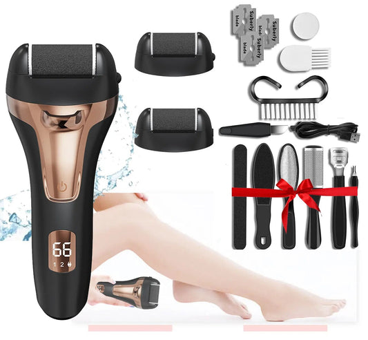 Electric Callus Remover for Feet Roller Heads Rechargeable  Foot File Pedicure for Feet Dead Skin Removal