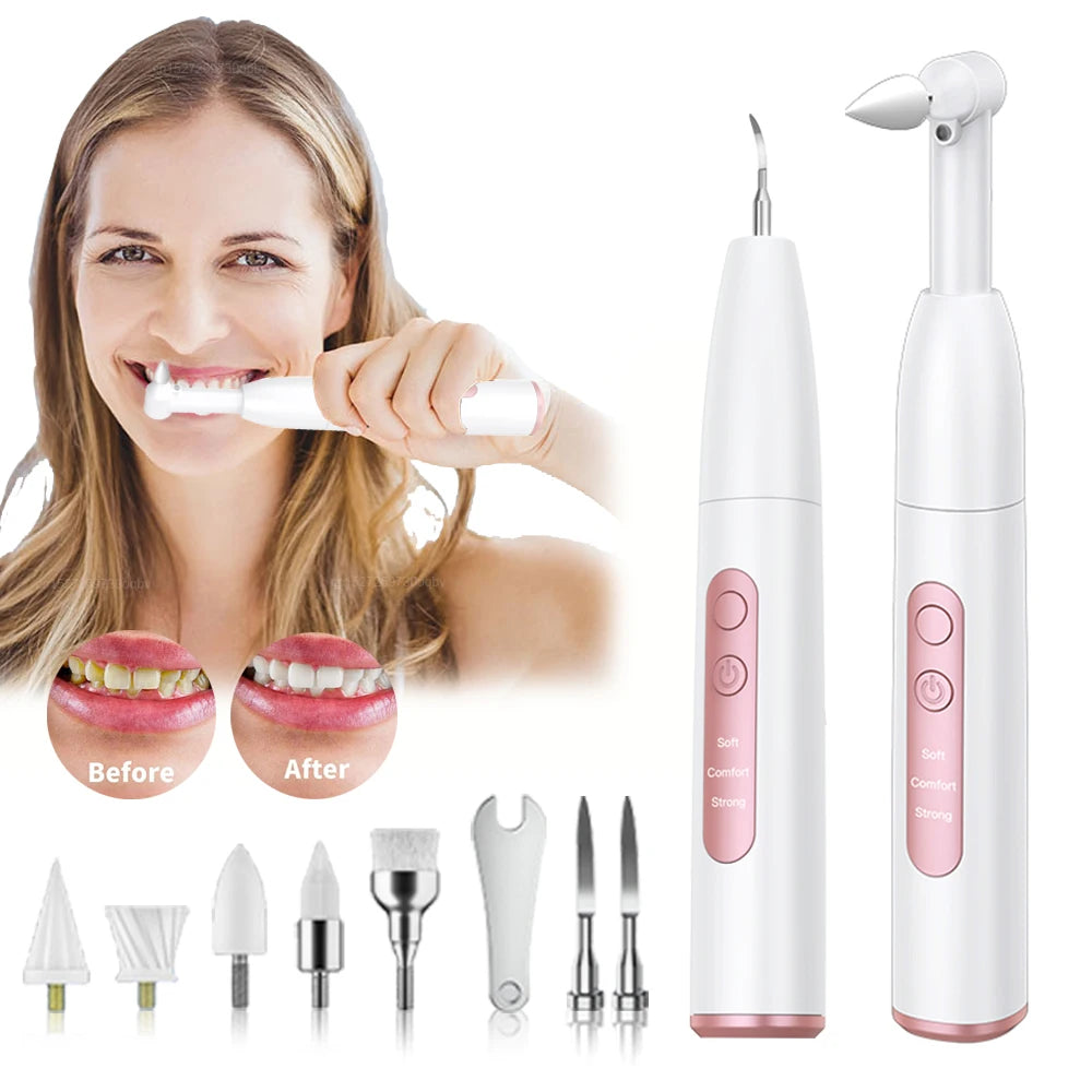 Ultrasonic Dental Tartar Cleaner Electric Tooth Polisher Tartar Eliminator Teeth Whitening Dental Calculus Plaque Tartar Remover