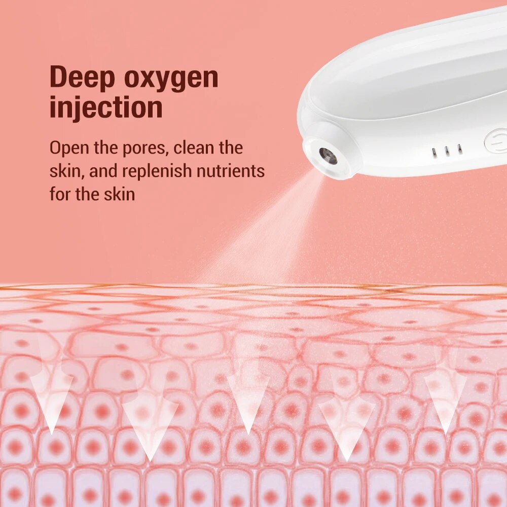 Nano Oxygen Injector Facial Moisturizing Beauty Apparatus Rejuvenate Skin Clean Pores Promote Absorption Skin Care USB Charging
