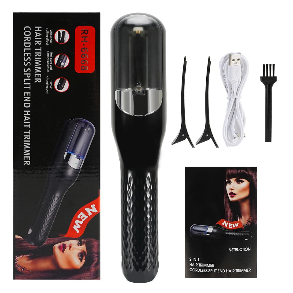 Hair Split Ends Trimmer Charging Professional Hair Cutter Smooth End Cutting Clipper Beauty Set Bag Product For Women Ladies