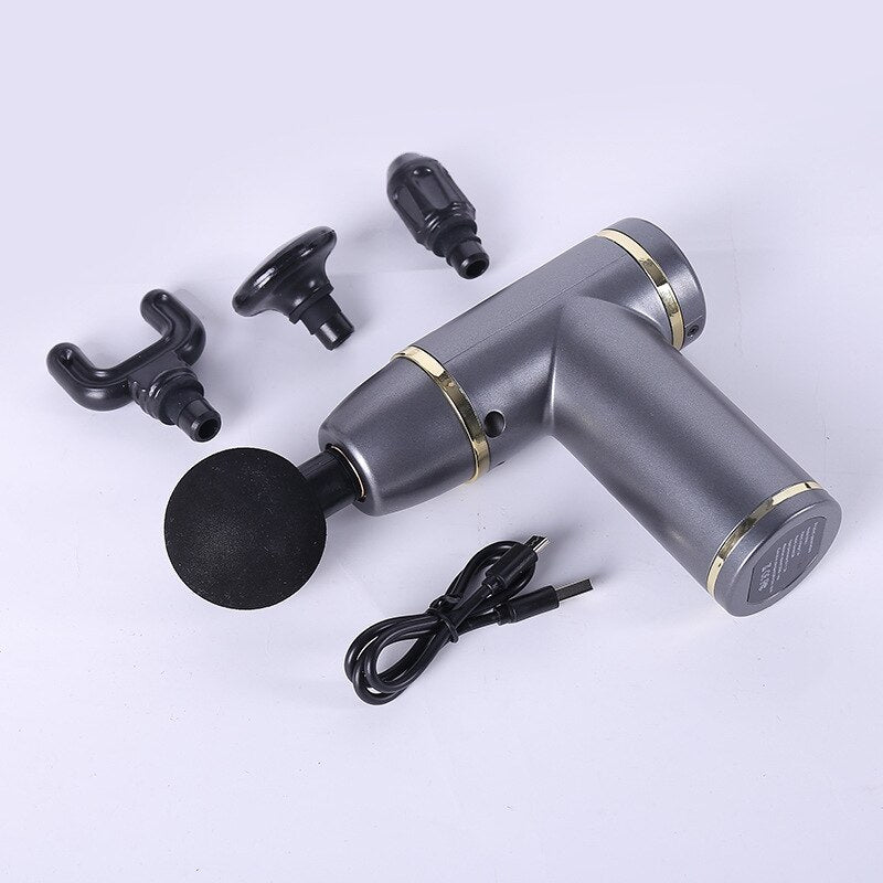 Mini USB Deep Tissue Massage Gun Muscle Relaxation Massage Equipment Muscle Relaxer Booster Fascia Gun for Gym