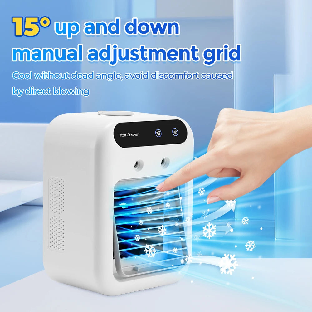 3 In 1 Fan AIr Conditioner Household Small Air Cooler LED Night Light Portable Humidifier Air Adjustment Fan Office Home Fan New