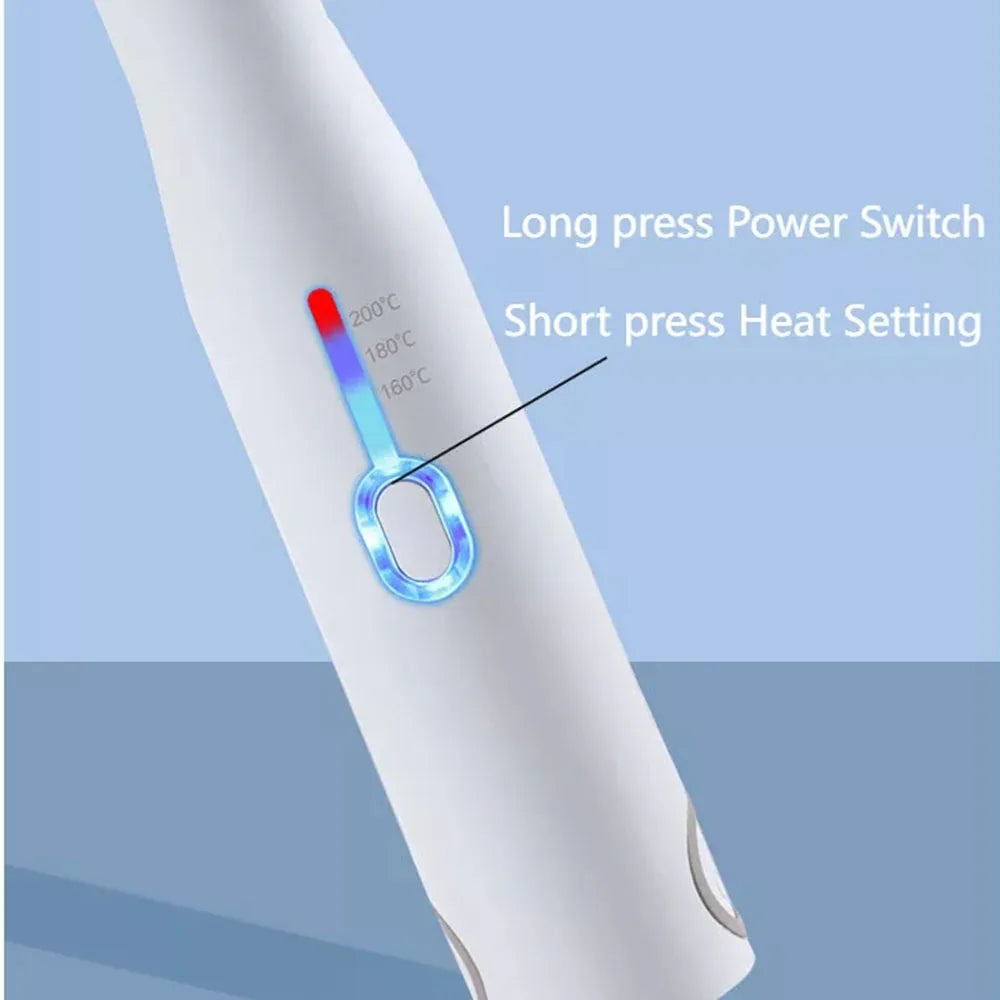 Flat Iron Mini 2 IN 1 Roller USB 2600mAh Cordless Hair Straightener Wireless Portable Curler Roller Dry and Wet Use Styling Tool