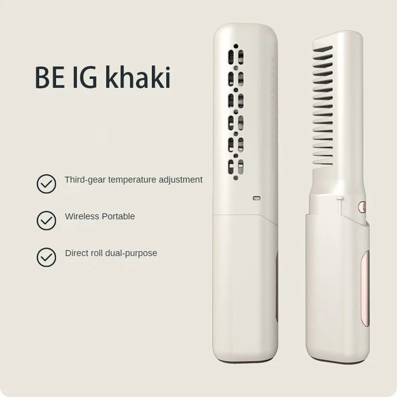 Cordless Compact Hair Straightening Brush Automatic Power Off Protection Portable A Smooth Comb Not Harmful To Hair Anti-scald
