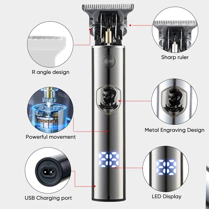 Hair Trimmer Men Electric Cordless Hair Cutting Machine Beard Trimmer Shaving Machine Professional Hair Clipper