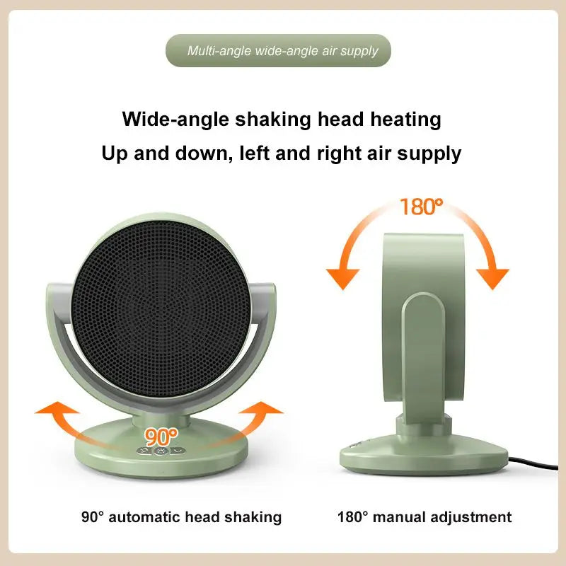 Automatic Swing Head Air Warmer Large-area Circulating Heating Ventilator PTC Ceramic Core Rapid Heating Anti-dumping