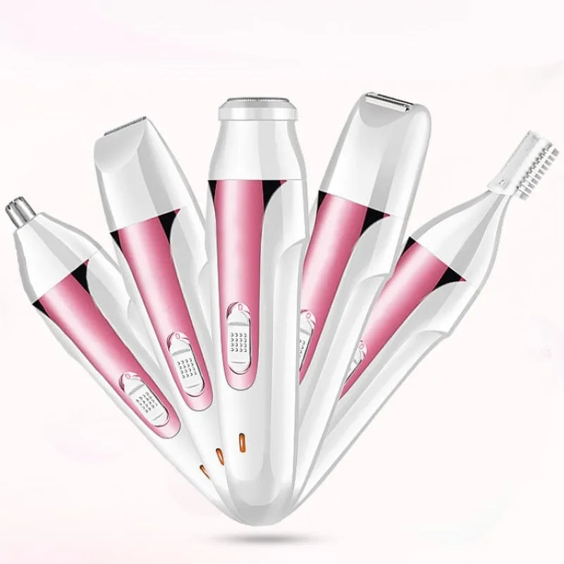 Multifunction Electric Epilator 5 in 1 Women Face Underarm Bikini Hair Removal Device Remover Mini Female Shaver Eyebrow Trimmer