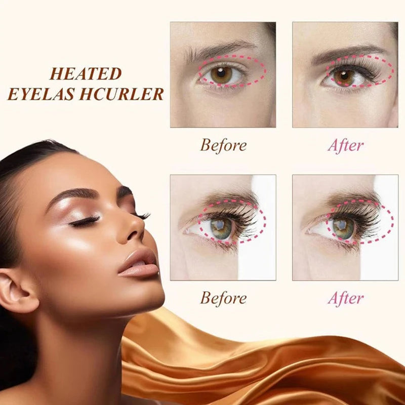 Rechargeable Heated Eyelash Curler Eyelashes Clip Long Lasting Eye Lash Curl Electric Eyelash Curler Device Makeup Tools