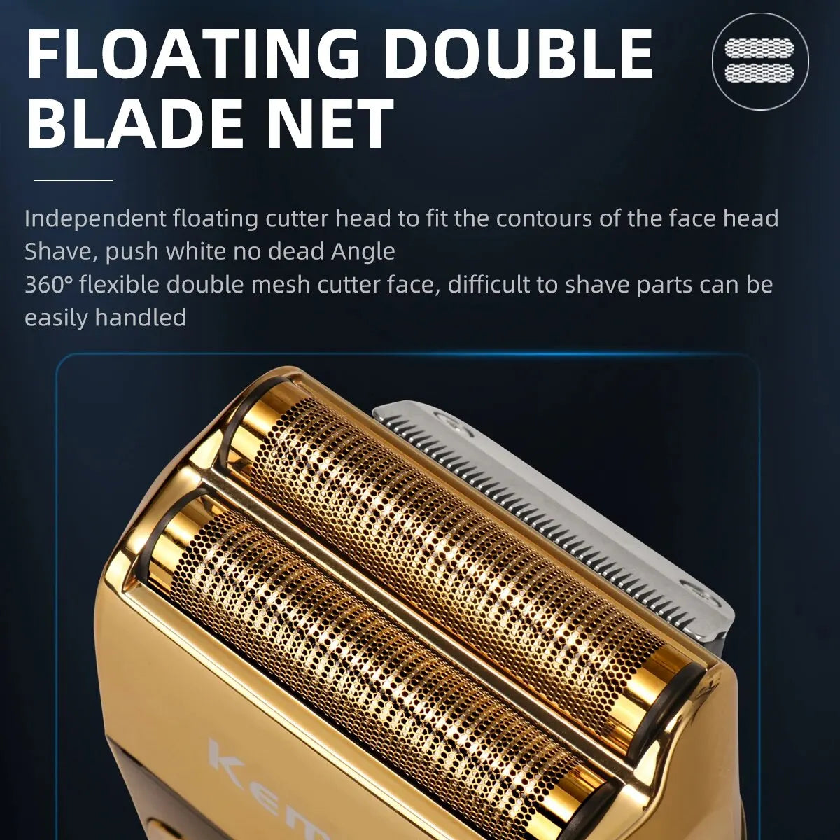 Double Foil Professional Electric Shaver for Razors Head for Bald Barber Supplies Hair & Beard Trimmer Cordless