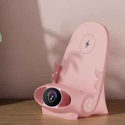 Mini Chair Wireless Fast Charger Phone Stand Holder Upgraded Wireless Charging Station Phone with Speaker Function