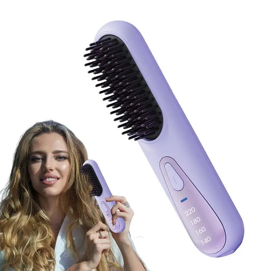 Heating Smoothing Brush Styling Straightening Smoothing Comb Hair Straightener Heat Pressing Combs For Women Girls Family