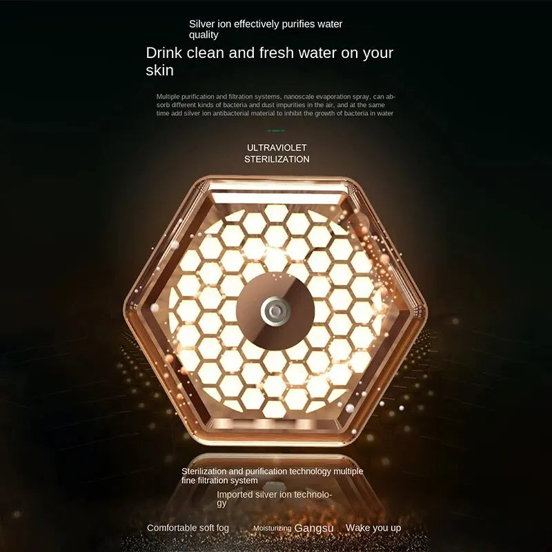 Nightlight Colorful Atmosphere Light Humidifier Usb Home Desktop Portable Atomizer 1L Water Refill Device Aroma treatment Gifts