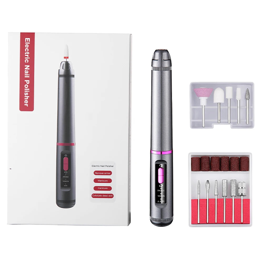 Professional Nails Electric Nail Polisher Drill Bits Grinding Polishing Dead Skin Removal Manicure Machine Art Sanding File Pen