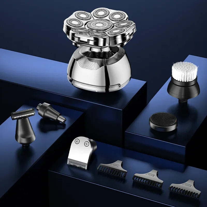 Full Body Wash 9D Electric Shaver Men's Multi-function Razor Hair Clipper Nose Hair Set