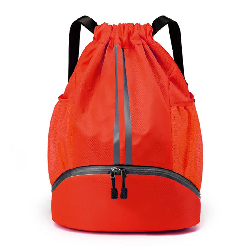 Outdoor Men Sports Bags Large Football Basketball Bag Gym Swimming Drawstring Bag Women Camping Waterproof Shoes Oxford Backpack