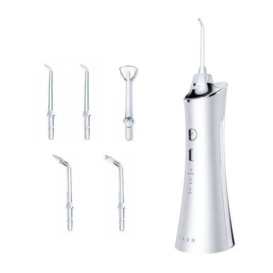 Portable Electric Oral Irrigator Waterproof USB Rechargeable Dental Water Flosser Water Jet Teeth Cleaner 5 Nozzles
