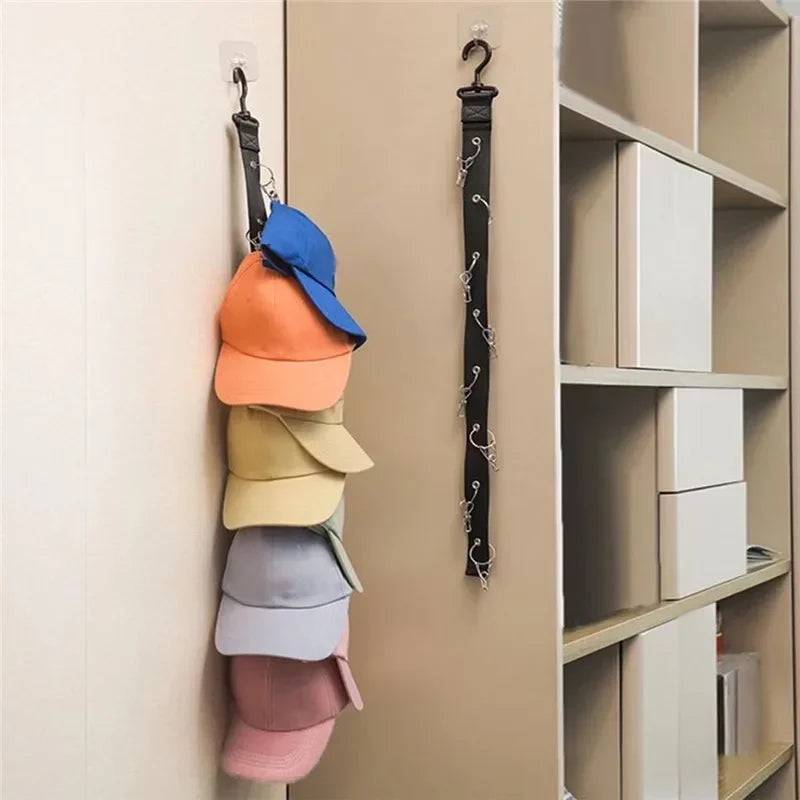 Portable Hat Hanging Decorations Household Bedroom Wardrobe Caps Storage Organizes Strap Behind Door Sundries Deposit Article