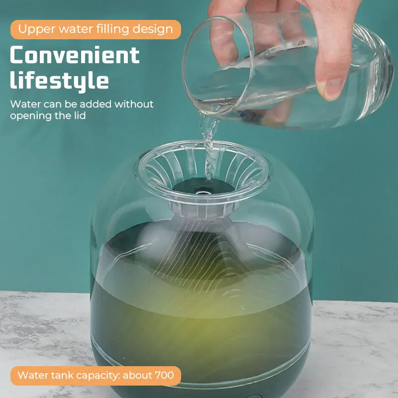 Humidifiers Diffusers Essential Oils Air Humidifier With LED Night Light USB Rechargeable Portable For Home Office