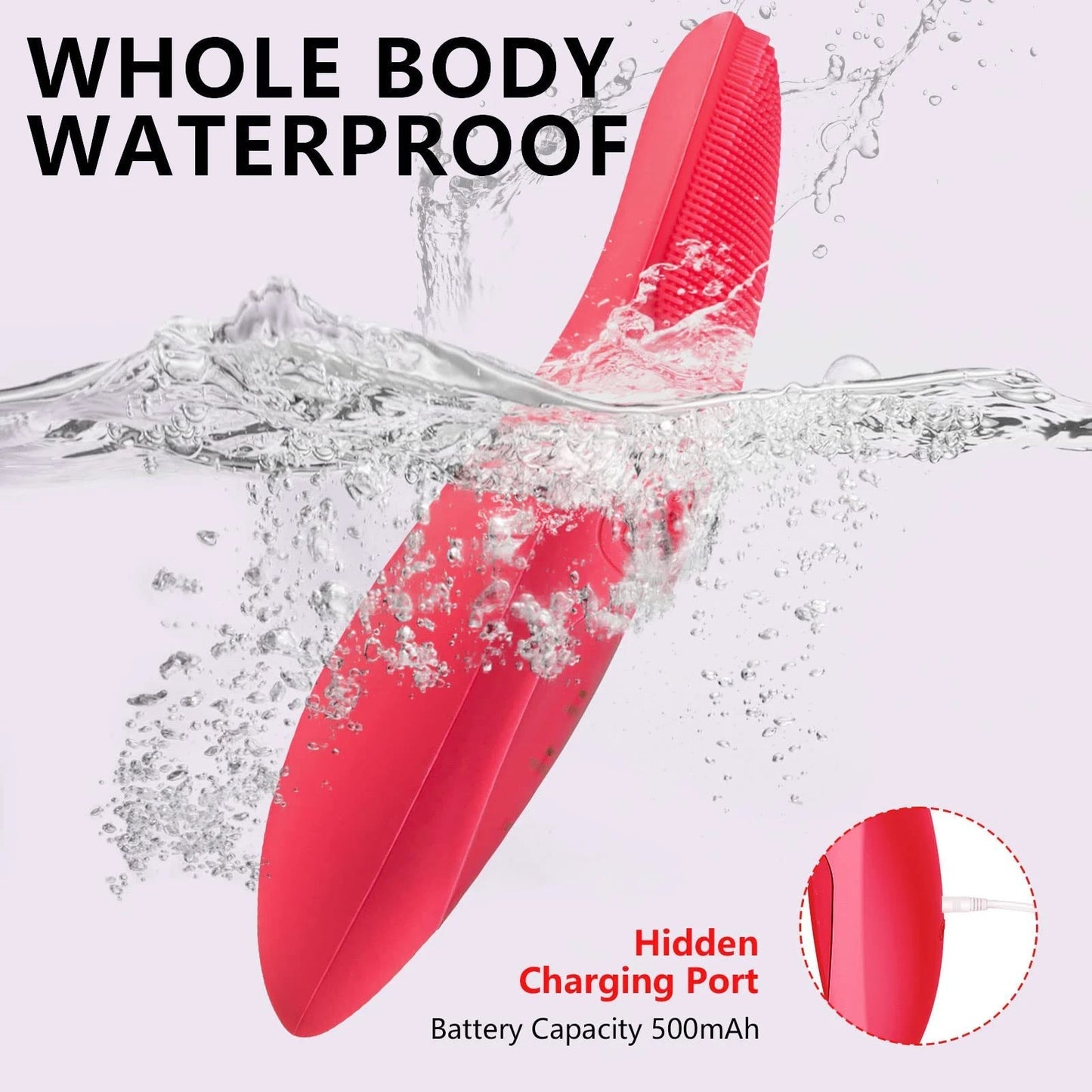 True Zoned Silicond Face Cleansing Exfoliating Massage Brushes Cleaner Device Sonic Facial Scrubber Exfoliator Eye Protector