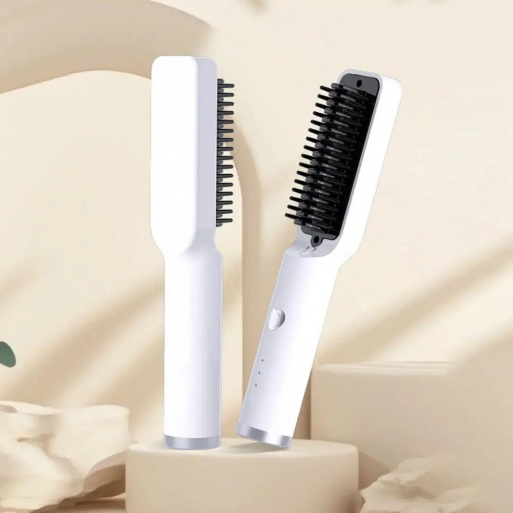 Hair Straightening Comb Portable Wireless Hair Straightener Brush for Women Fast Heating Anti-frizz Styling Comb