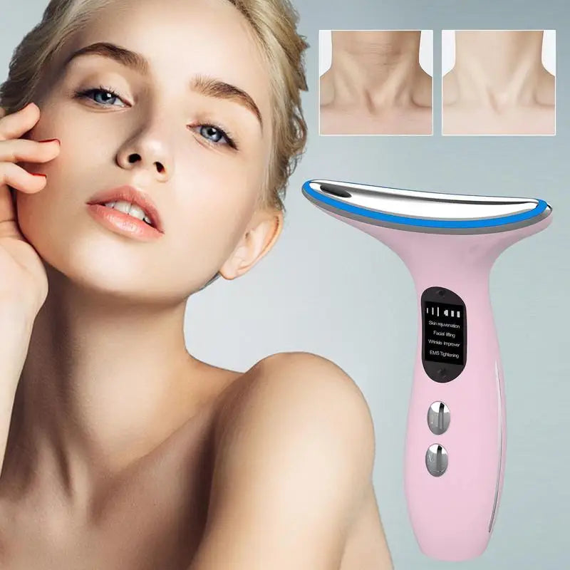 Face Neck Lifting Massager EMS Microcurrent Face Sculpting Device Create A Swan Neck Jade Neck Face Sculpting Device LED Photon